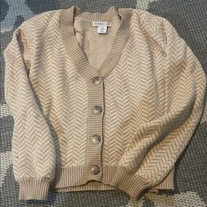 Sincerely Jules Tan Chevron Cardigan